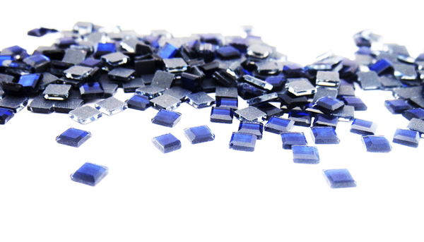 Grande cristal cuadro azul